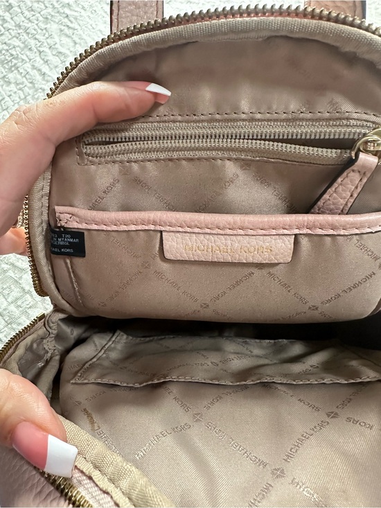 Michael Kors Light Pink Pebbled Leather Mini Backpack main image 5